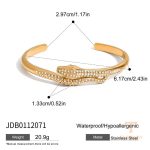 جزییات زنجیر و قفل دستبند آبکاری طلای ۱۸ عیار طول Adjustable کد JDB0112071