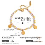 دستبند استیل ضدزنگ با آبکاری طلای ۱۸ عیار برند J&D - تصویر 7
