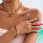 زاویه دیگر النگو استیل ضدزنگ آبکاری دو رنگ برند J&D کد JDB0303015