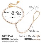 زاویه دیگر ست استیل ضدزنگ آبکاری طلای ۱۸ عیار برند J&D کد JDB0307009