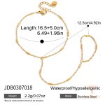 دستبند زنجیری و انگشتی از استیل ضدزنگ با آبکاری طلای ۱۸ عیار برند J&D - تصویر 7