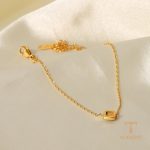 زاویه دیگر دستبند استیل ضدزنگ آبکاری طلای ۱۸ عیار برند J&D کد JDB201280