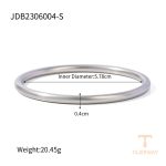 دستبند مینیمال از استیل ضدزنگ با آبکاری رودیوم برند J&D - تصویر 7
