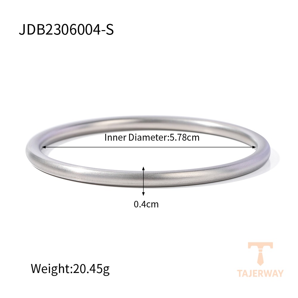 دستبند مینیمال از استیل ضدزنگ با آبکاری رودیوم برند J&D - تصویر 7