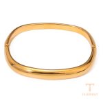 النگو استیل ضدزنگ آبکاری طلای ۱۸ عیار برند J&D کد JDB2405033