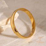 تصویر محصول النگو آبکاری طلای ۱۸ عیار برند J&D کد JDB2409007