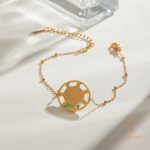 جزییات زنجیر و قفل دستبند آبکاری طلای ۱۸ عیار طول 16.5 + 5 سانتی‌متر کد JDBW2409003