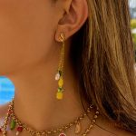 نمای مدل قفل و اتصالات گوشواره آبکاری طلای ۱۸ عیار کد JDB0204022