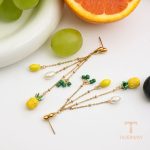 تصویر محصول گوشواره آبکاری طلای ۱۸ عیار نگین‌دار برند J&D کد JDB0204022