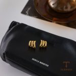 نمای مدل قفل و اتصالات گوشواره آبکاری طلای ۱۸ عیار کد JDE0106054