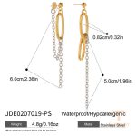 تصویر محصول گوشواره آبکاری دو رنگ برند J&D کد JDE0207019