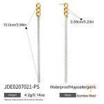 تصویر محصول گوشواره ریسه‌ای آبکاری دو رنگ برند J&D کد JDE0207021