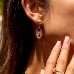 نمای مدل قفل و اتصالات گوشواره آبکاری طلای ۱۸ عیار کد JDE0207050