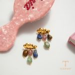 نمای مدل قفل و اتصالات گوشواره ریسه‌ای آبکاری طلای ۱۸ عیار کد JDE0207051