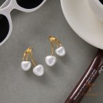 نمای مدل قفل و اتصالات گوشواره آبکاری طلای ۱۸ عیار کد JDE0307038
