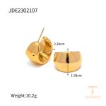 تصویر محصول گوشواره آبکاری طلای ۱۸ عیار برند J&D کد JDE2302107
