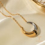 نمای بیشتر گوشواره حلقه‌ای هندسی زنانه کد JDE2307018-S