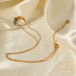 تصویر محصول گوشواره هندسی آبکاری طلای سفید (رادیوم) برند J&D کد JDE2307018-S