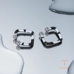 تصویر محصول گوشواره آبکاری طلای سفید (رادیوم) برند J&D کد JDE2310041