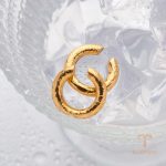 تصویر محصول گوشواره آبکاری طلای ۱۸ عیار بدون نگین برند J&D کد JDEW2308013