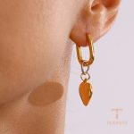 زاویه دیگر گوشواره استیل ضدزنگ آبکاری طلای سفید (رادیوم) برند J&D کد JDEW2411010