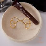 زاویه دیگر النگو استیل ضدزنگ آبکاری طلای ۱۸ عیار برند J&D کد JDB0107009