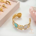 تصویر محصول النگو طرح گل | هندسی آبکاری طلای ۱۸ عیار برند J&D کد JDB0107019-CR