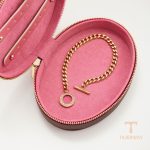 جزییات زنجیر و قفل دستبند آبکاری طلای ۲۴ عیار طول 21 سانتی‌متر کد JDB0307040