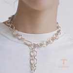 نمای نزدیک ست آبکاری دو رنگ بدون نگین برند J&D کد JDN0103031