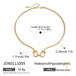 گردنبند زنجیر ماری با آبکاری طلای ۱۸ عیار PVD برند J&D - تصویر 7