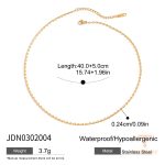 گردنبند طرح دایره‌ای از استیل ضدزنگ با آبکاری طلای ۱۸ عیار برند J&D - تصویر 7
