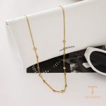 جزییات زنجیر و قفل گردنبند آبکاری طلای ۲۴ عیار