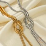 زاویه دیگر گردنبند استیل ضدزنگ آبکاری طلای ۱۸ عیار برند J&D