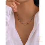 جزییات زنجیر و قفل گردنبند آبکاری طلای ۱۸ عیار طول 38 سانتی‌متر