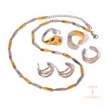 گردنبند استیل ضدزنگ آبکاری طلای ۱۸ عیار برند J&D