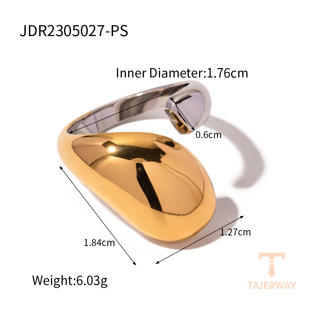 گوشواره سه لایه با زنجیر کابلی و پیچی از استیل ضدزنگ با آبکاری طلای ۱۸ عیار PVD برند J&D - تصویر 11