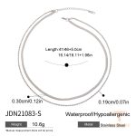 گردنبند دو لایه زنجیر ماری و پیچی با طرح باریک و کشیده هندسی برند J&D - تصویر 7