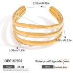 تصویر محصول النگو هندسی آبکاری طلای ۱۸ عیار برند J&D کد JDB0102001