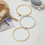 زاویه دیگر النگو استیل ضدزنگ آبکاری دو رنگ برند J&D کد JDB0104034