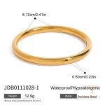 دستبند مینیمال از استیل ضدزنگ با آبکاری طلای ۱۸ عیار برند J&D - تصویر 7