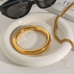 تصویر محصول دستبند آبکاری طلای ۱۸ عیار نگین‌دار برند J&D کد JDB0111028-3