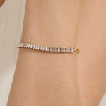 جزییات زنجیر و قفل دستبند آبکاری طلای ۱۸ عیار کد JDB0112059