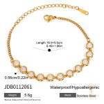 دستبند تنیسی زنجیر تنیسی با نگین زیرکن از استیل ضدزنگ برند J&D - تصویر 7