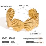تصویر محصول النگو طرح دریایی آبکاری طلای ۱۸ عیار برند J&D کد JDB0112069