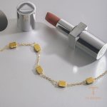 جزییات زنجیر و قفل دستبند آبکاری طلای ۱۸ عیار طول 22 سانتی‌متر کد JDB0203016
