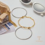 تصویر محصول النگو آبکاری دو رنگ برند J&D کد JDB0304033