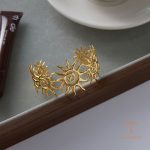 نمای نزدیک دستبند زنجیری آبکاری طلای ۱۸ عیار برند J&D کد JDB0306053