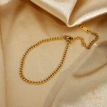 جزییات زنجیر و قفل دستبند آبکاری طلای ۱۸ عیار طول As picture show کد JDB201047-1