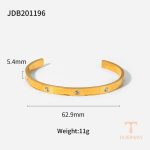 تصویر محصول النگو آبکاری طلای ۱۸ عیار نگین‌دار برند J&D کد JDB201196