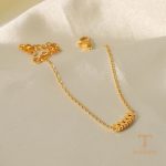 تصویر محصول دستبند آبکاری طلای ۱۸ عیار نگین‌دار برند J&D کد JDB2012615